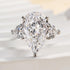 Louily Stunning Pear Cut Three Stone Engagement Ring - louilyjewelry