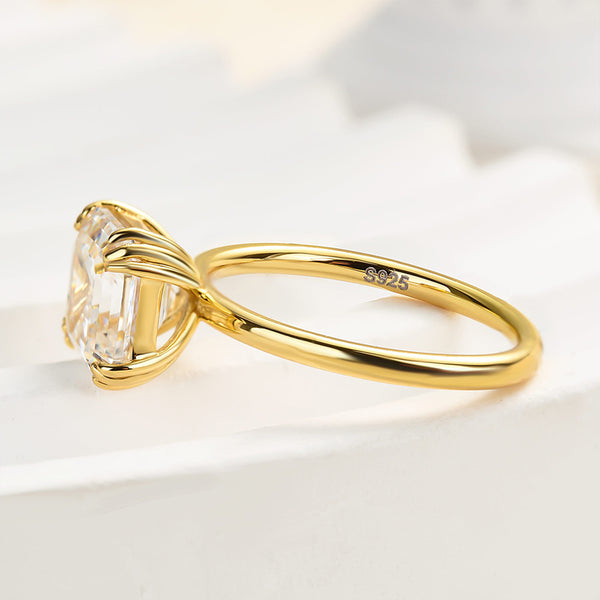 Louily Dainty Asscher Cut Women's Engagement Ring