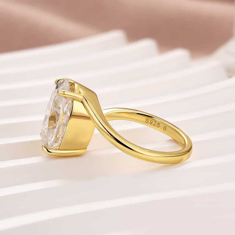 5.5Ct Oval Cut Unique Engagement Ring Travel Rings In Sterling Silver