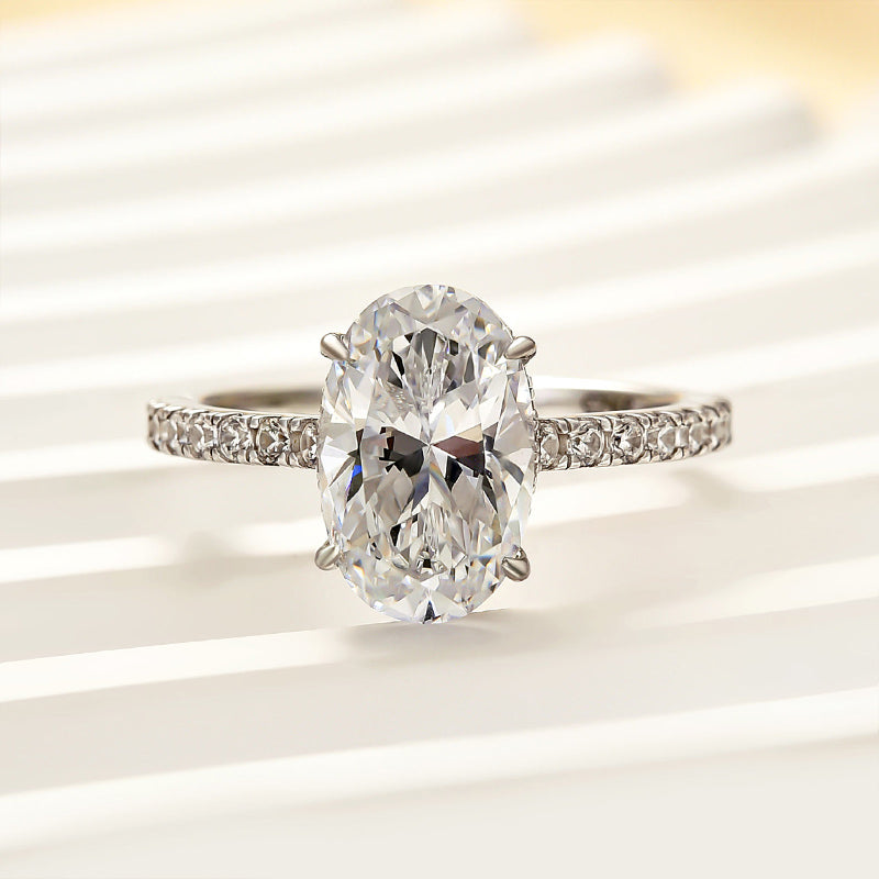 Louily Attractive Oval Cut Engagement Ring - louilyjewelry