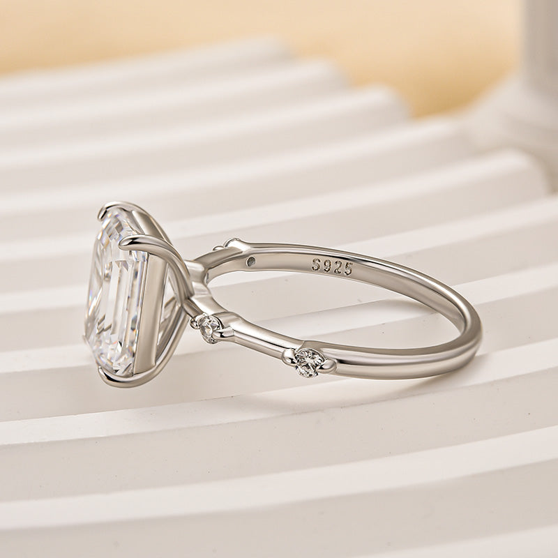 Louily Unique Emerald Cut Engagement Ring For Women - louilyjewelry