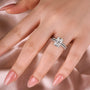 S925 3.5 Carat Radiant Cut Wedding Ring Set In Sterling Silver Holiday Ring Gift For Women