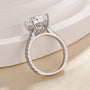 Louily Exclusive Cushion Cut Women's Engagement Ring In Sterling Silver - louilyjewelry