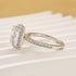 Louily Halo Radiant Cut White Sapphire Simulated Diamond Engagement Ring - louilyjewelry