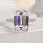 Louily Captivating Emerald Cut Engagement Ring - louilyjewelry