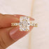 5.5Ct Emerald Cut Hidden Halo Engagement Ring Travel Ring In Sterling Silver - louilyjewelry