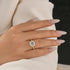 Louily 2.0~4.0 Carat Moissanite 6 Prong Round Cut Engagement Ring - louilyjewelry
