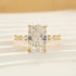 5.5Ct Emerald Cut Hidden Halo Engagement Ring Travel Ring In Sterling Silver - louilyjewelry