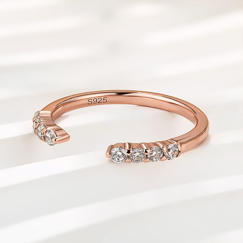 Louily Dainty Open Wedding Band In Sterling Silver - louilyjewelry