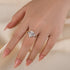 Louily Pear Cut Simulated Diamond Engagement Ring In Sterling Silver - louilyjewelry