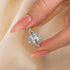 Louily Classic Oval Cut Split Shank Engagement Ring For Women In Sterling Silver - louilyjewelry
