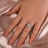 Classic Moissanite 1.2 CT Round Cut Wedding Ring Set With Curved Design Wedding Band - louilyjewelry