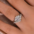 Classic Moissanite 1.2 CT Round Cut Wedding Ring Set With Curved Design Wedding Band - louilyjewelry