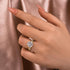 Louily Moissanite Dazzling 4.0 Carat Round Cut Yellow Gold Wedding Ring Set - louilyjewelry