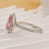 Classic 2.2 Carat Pink/Purple Pear Cut Halo Engagement Ring for Her - louilyjewelry