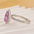 Classic 2.2 Carat Pink/Purple Pear Cut Halo Engagement Ring for Her - louilyjewelry