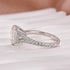 Moissanite 3.5Ct Cushion Cut Split Shank White Gold Engagement Ring - louilyjewelry