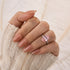 Classic Pink 4.0Ct Solitaire Oval Cut Hidden Halo Engagement Ring In Sterling Silver - louilyjewelry