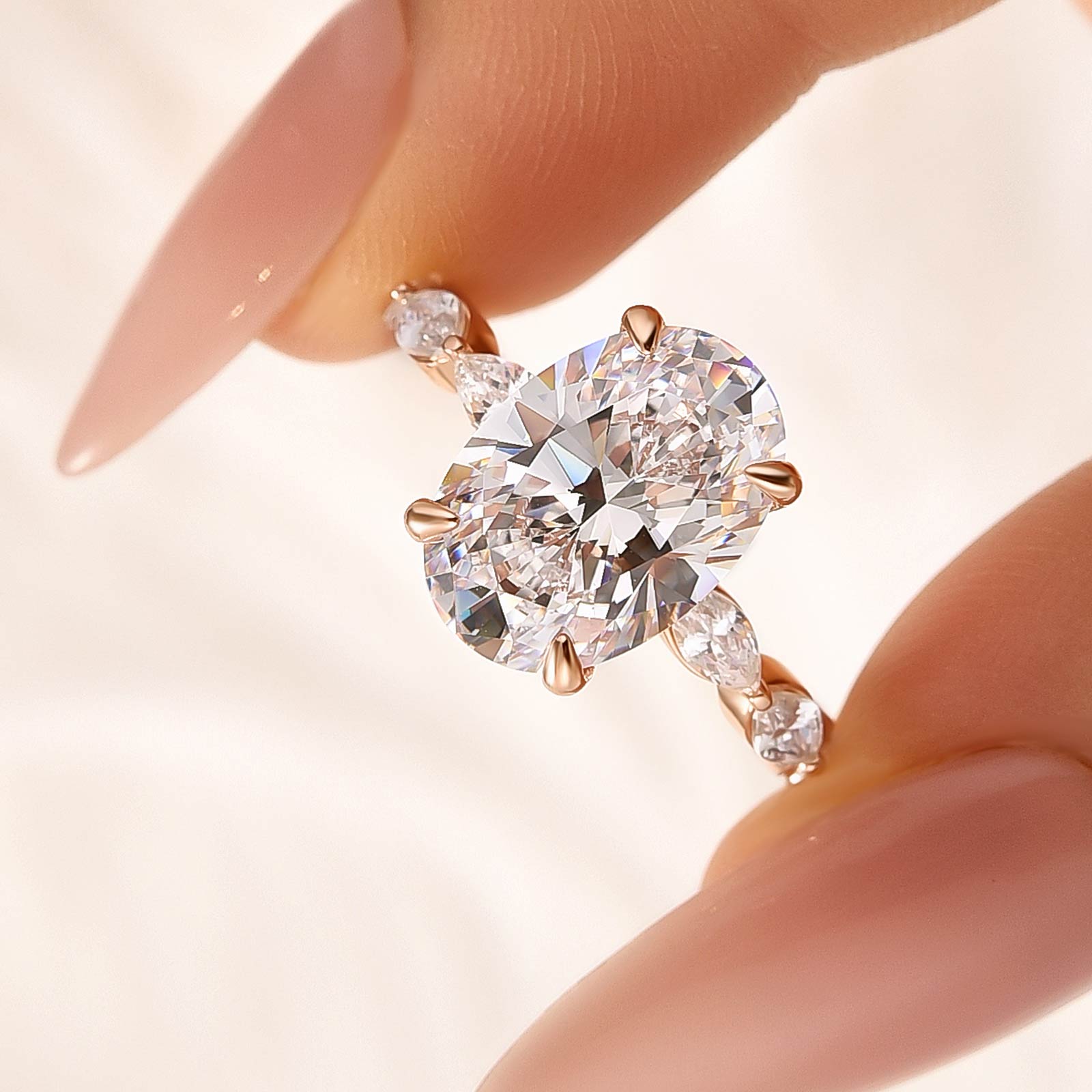 4.5Ct Oval Cut Engagement Ring Promise Ring For Her - louilyjewelry
