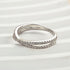 Louily  X Criss Cross Wedding Band For Women In Sterling Silver - louilyjewelry