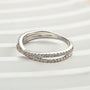 Louily  X Criss Cross Wedding Band For Women In Sterling Silver - louilyjewelry