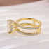 Moissanite Split Shank Design 4.0Ct Round Cut Yellow Gold Engagement Ring - louilyjewelry