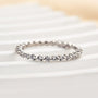 Louily Classic Round Cut Full Eternity Wedding Band In Sterling Silver - louilyjewelry