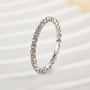 Louily Classic Round Cut Full Eternity Wedding Band In Sterling Silver - louilyjewelry