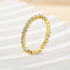 Yellow gold 1Ct round cut full eternity wedding band