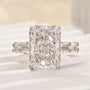 Louily Luxury Radiant Cut Engagement Ring For Women In Sterling Silver - louilyjewelry