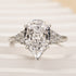 Louily Pear Cut Simulated Diamond Engagement Ring In Sterling Silver - louilyjewelry