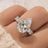 Luxe 5.0Ct Pear Cut Engagement Ring Travel Ring In Sterling Silver - louilyjewelry