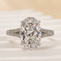 Louily Classic Oval Cut Split Shank Engagement Ring For Women In Sterling Silver - louilyjewelry