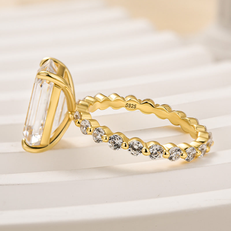 Louily Desirable Emerald Cut Engagement Ring - louilyjewelry