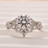 Classic Moissanite 1.2 CT Round Cut Wedding Ring Set With Curved Design Wedding Band - louilyjewelry