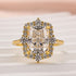 Louily Moissanite Vintage 3.0 Carat Halo Radiant Cut Engagement Ring In Sterling Silver - louilyjewelry
