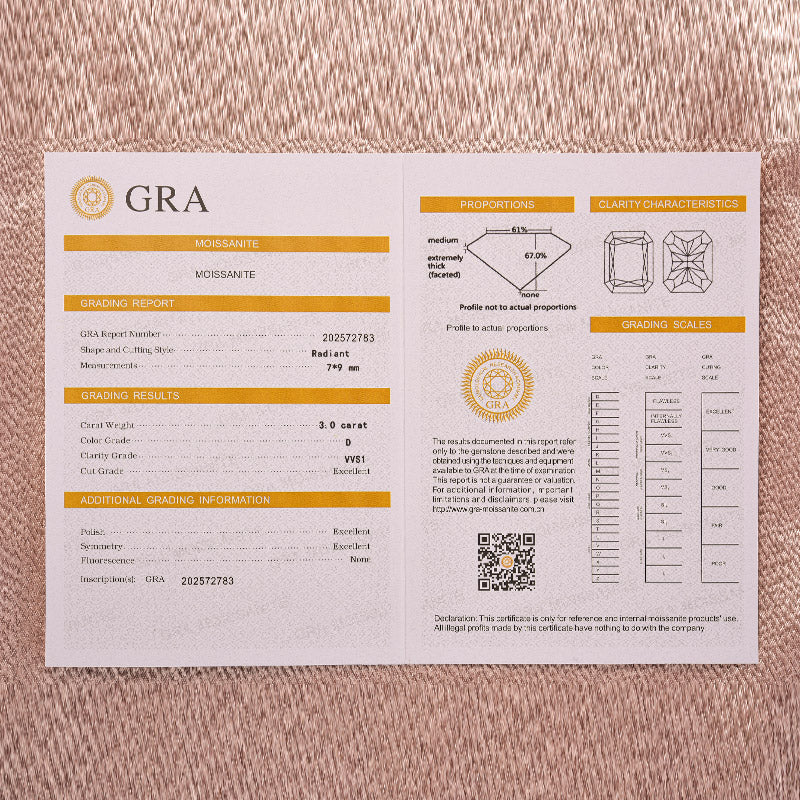 Moissanite 3.0Ct Radiant Cut White Gold Stack Wedding Ring with Enhancer Wedding Band