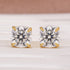 Moissanite 2.0Ct Cushion Cut Stud Earrings In Sterling Silver - louilyjewelry