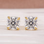 Moissanite 2.0Ct Cushion Cut Stud Earrings In Sterling Silver - louilyjewelry