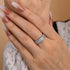 Louily Stunning Emerald Cut Women's Wedding Band In Sterling Silver - louilyjewelry