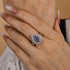 Louily Luxurious Double Halo Pear Cut Aquamarine Blue Engagement Ring In Sterling Silver - louilyjewelry