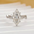 Moissanite 3.0Ct Marquise Cut Twist Engagement Ring In Sterling Silver - louilyjewelry