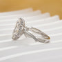 Moissanite 3.0Ct Marquise Cut Twist Engagement Ring In Sterling Silver - louilyjewelry