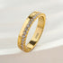 Louily Fashion Yellow Gold Round Cut Wedding Band In Sterling Silver - louilyjewelry