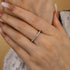 Louily Classic Round Cut Half Eternity Thin Women's Wedding Band - louilyjewelry