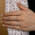 Louily Classic Round Cut Half Eternity Thin Women's Wedding Band - louilyjewelry