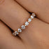 Louily Fashion Eternity Round Cut Wedding Band In Sterling Silver - louilyjewelry