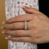 Louily Fashion Halo Five Stone Anniversary Ring In Sterling Silver - louilyjewelry