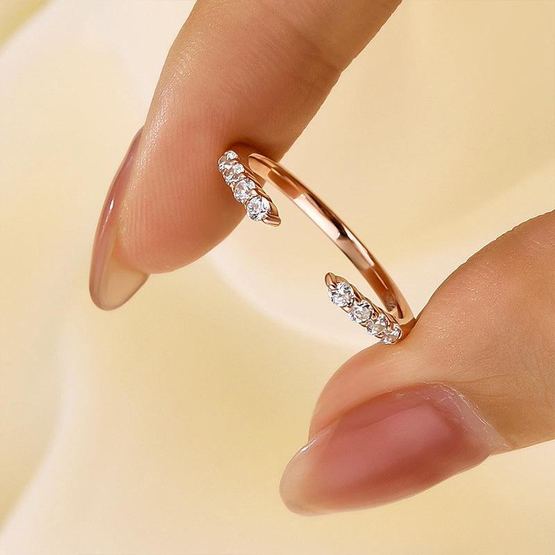 Louily Dainty Open Wedding Band In Sterling Silver - louilyjewelry