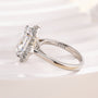 Louily Stunning Halo Radiant Cut Simulated Diamond Engagement Ring In Sterling Silver - louilyjewelry